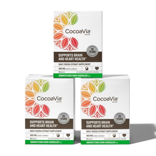 Dark Chocolate Cocoa Flavanol Powdered Drink Mix | CocoaVia