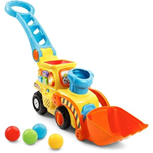 VTech Pop-a-Balls Push & Pop Bulldozer,Yellow