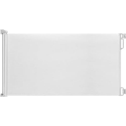 EasyBaby Extra Wide Retractable Baby Gate, 33" Tall, Extends up to 71" Wide, White/Child Safety Baby Gates, Pet Retractable Gates for Stairs, Doorways, Hallways, Indoor and Outdoor