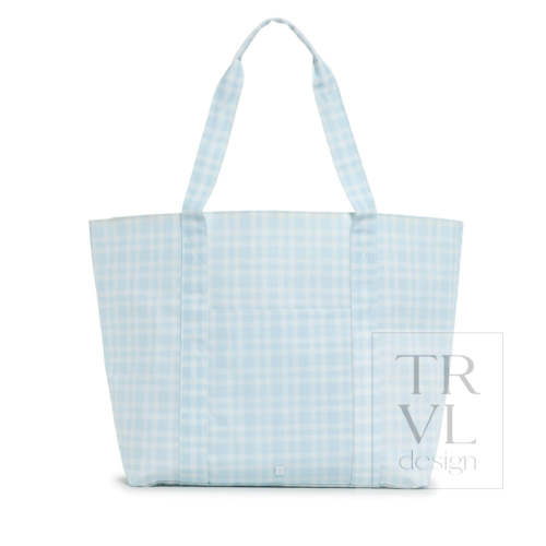 Jumbo Tote - Pimlico Plaid Blue