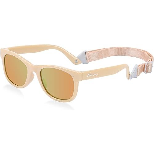 Baby Sunglasses - 100% UV Proof Sunglasses for Baby, Toddler, Kids - Ages 0-2 Years - Case and Pouch included