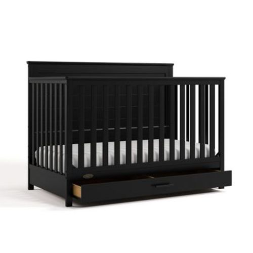 Graco Tristan 5-in-1 Convertible Crib with Drawer - Black