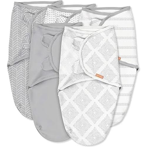 SwaddleMe Original Swaddle – Size Small, 0-3 Months, 5-Pack (Grays for Days )