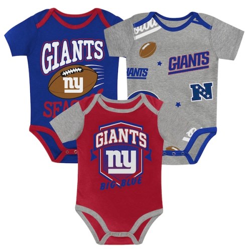 New York Giants Outerstuff Newborn First Round Pick Three-Piece Bodysuit Set