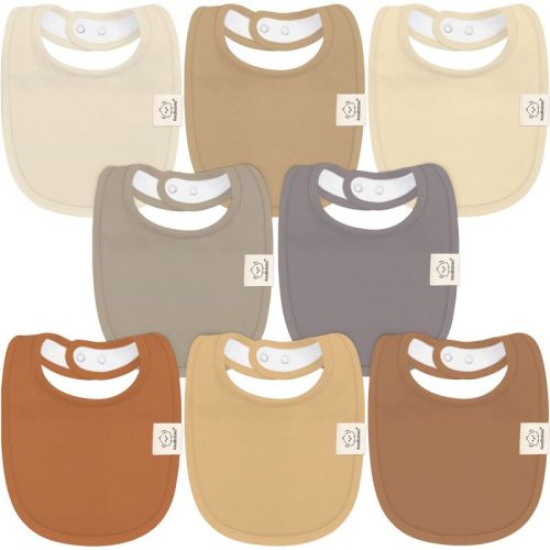 Keababies 8pk Organic Baby Bibs For Boy, Baby Drool Bib For Baby Boys And Girls, Newborn Teething Bibs (terracotta)