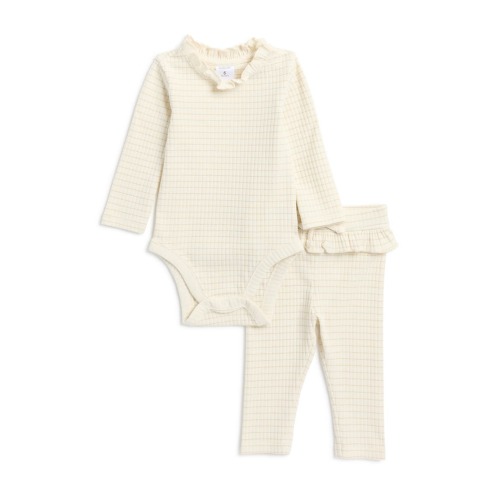 Long Sleeve Ruffle Bodysuit & Leggings Set, Newborn