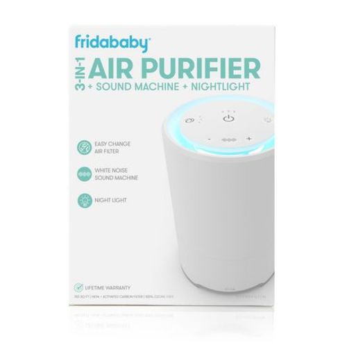 Frida Baby - Frida Baby 3-in-1 Air Purifier, Sound Machine, and Nightlight with 3 Fan Speeds and Easy-Change Filter Air Purifier, Sound Machine, and Night Light, HEPA Air Purifier for Allergies, 150 sq ft