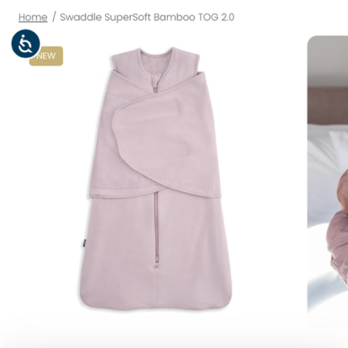 HALO Mauve Bamboo Swaddle 2.0 TOG | Gentle, Soft & Snuggly