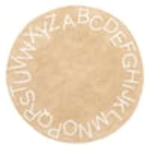 nuLOOM Kids Washable Round Alphabet Rug Beige 4 ft. x 6 ft. Area Rug SVDC01J-406