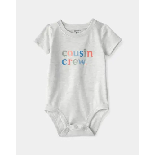 Baby 'Cousin Crew' Graphic Bodysuit - Grey | Carter's