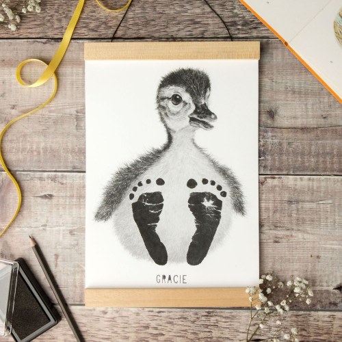 Personalised Baby Duck Footprint Kit