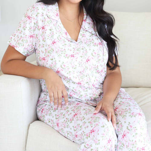 Women's Two Piece Flare Lounge Set | Bows in Bloom