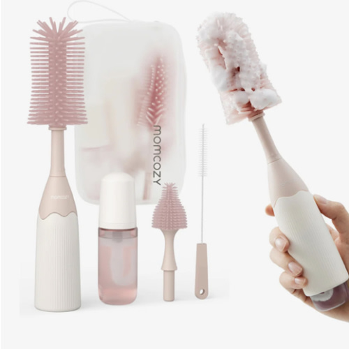 Momcozy Innovative Push-Press Design Bottle Brush Kit