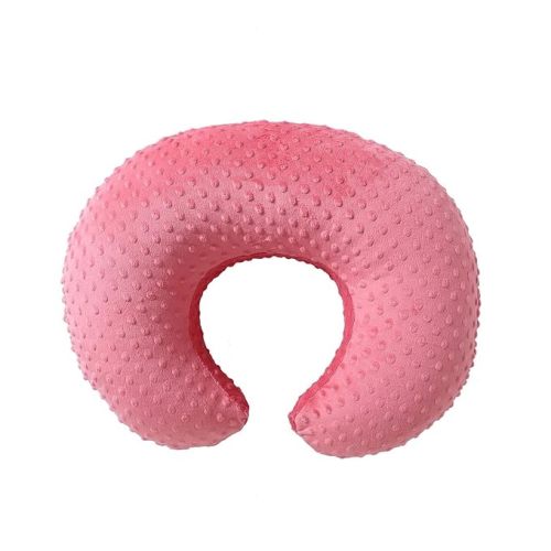 Nursing Pillow Cover Breastfeeding Pillow Cases Plush Dot Slipcover (StrawberryRed)
