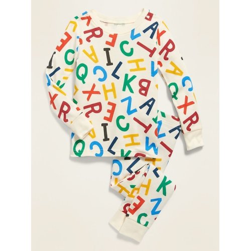 Unisex Alphabet Pajama Set for Toddler & Baby