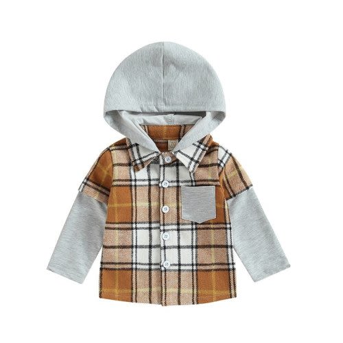 Hooded Flannel Pocket Tee