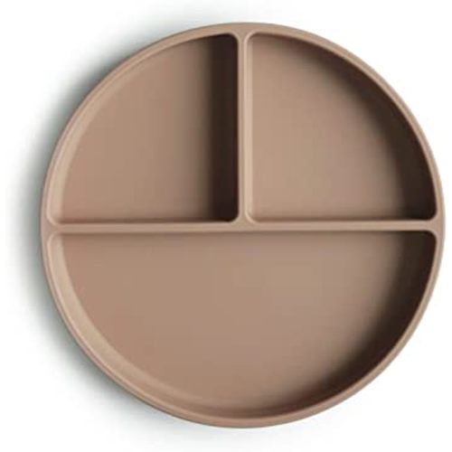 mushie Silicone Suction Plate | BPA-Free Non-Slip Design (Natural)