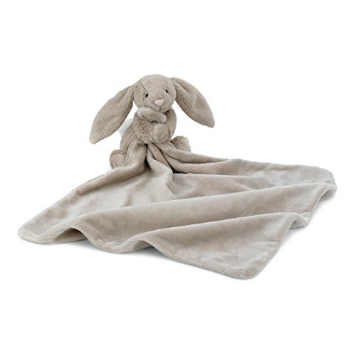Jellycat Bashful Beige Bunny Soother, 13.5 inches | Security Blanket & Lovey for Babies | Baby Gift