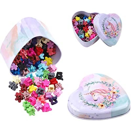 choicbaby 80PCS Baby Hair Clips for Girls 16 Different Variety of Colors Cute Baby Hair Accessories Mini Flower Hair Clip for Infant Fine Hair