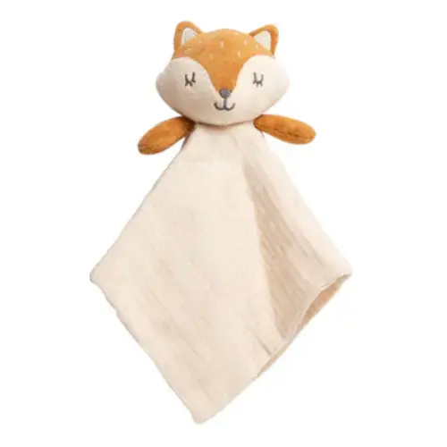 Fox Snuggle Muslin Blankie - Ivory – LIV & Company