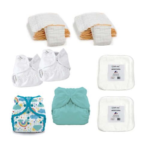 Hello Baby - Cloth Diapering Kit for newborns - Rainbow and Maui