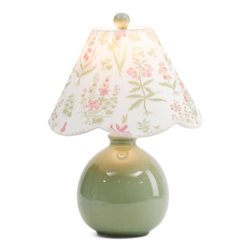 18in Scalloped Shade Ceramic Orb Table Lamp | Home | T.J.Maxx