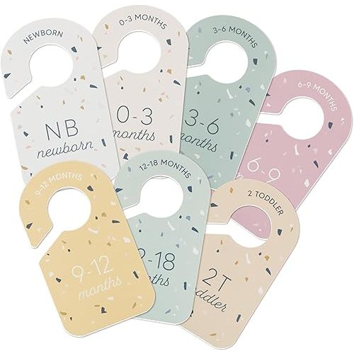KIBAGA Beautiful Baby Closet Dividers for Clothes - Double-Sided Organizer from Newborn to 24 Months - Adorable Nursery Decor Hanger Dividers Easily Organize Your Little Baby Girls or Boys Room