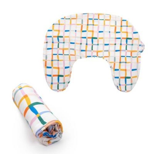 Boppy Nursing Pillow Cover - Rainbow Plaid