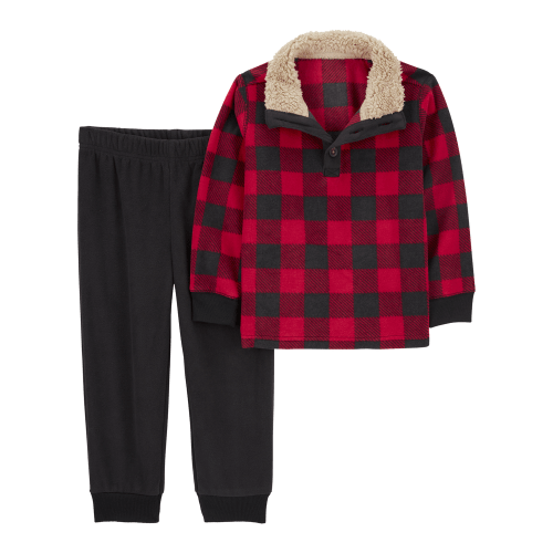 Baby 2-Piece Buffalo Check Pullover & Fleece Pant Set - Carter's | Carter's
