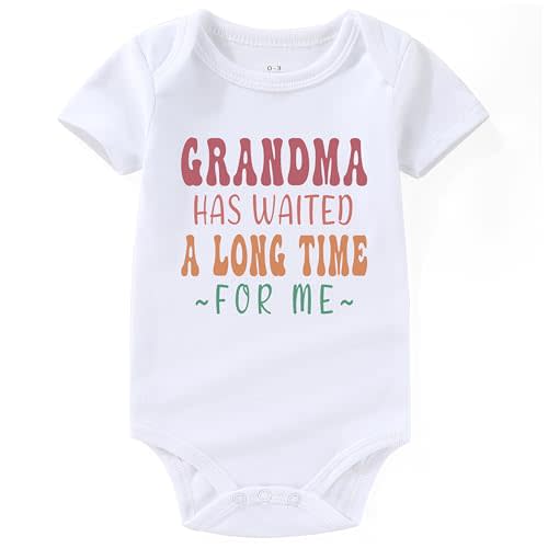 shlrzy grandma has waited a long time for me baby pregnancy announcement baby girl clothes grandma to be
