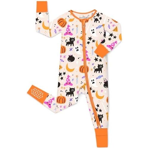babee Reshinee Viscose Derived from Bamboo Baby Footie Pajamas Convertible Newborn Sleeper for Baby Girl Zipper Onesie 0-24M