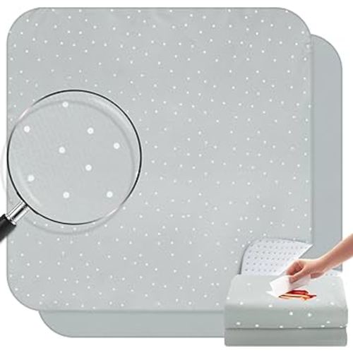 Baby Splat Mat for Under High Chair 2 Pack, 42 x 42 Inch Splash Mat for Arts & Crafts & Eating Mess, Waterproof and Washable Spill Mat, Baby Playtime Anti-Slip High Chair Mat for Floor or Table