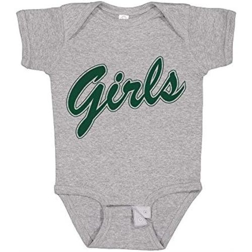 FerociTees Girls Shirt Rachel Monica (Green) Infant Toddler Baby One-piece Romper Bodysuit Footies