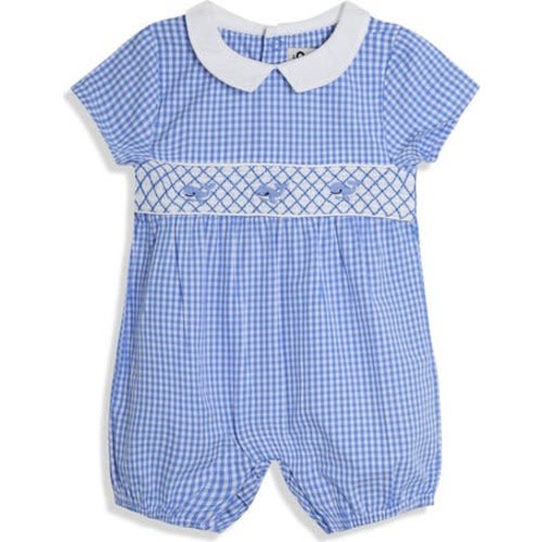 Whale Embroidered Romper, 3-6M