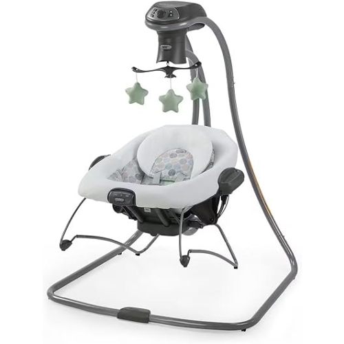 Graco Simple Sway 2-in-1 Swing and Bouncer with Removable Swing Seat and 6 Swinging Speeds for Toddler Swing Seat and Swing Chair - Emersyn