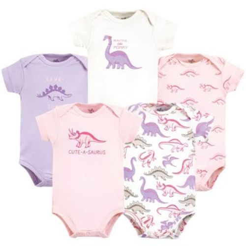 Touched By Nature Girls Organic Cotton Bodysuits, Retro Dino, 9-12 Months