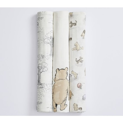 Disney's Winnie the Pooh Organic Muslin Swaddle Set | Pottery Barn Kids