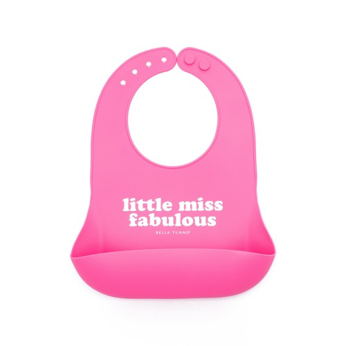Bella Tunno Little Mis Fab Silicone Wonder Bib, Pink