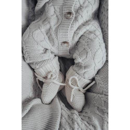 Luna + Luca Organic Booties - Cream