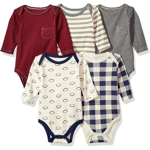 Hudson Baby Unisex Baby Cotton Long-Sleeve Bodysuits