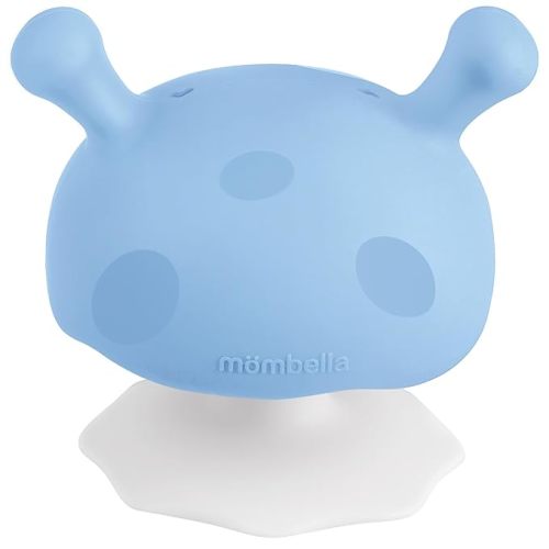 Baby Teething Toys for 3-12 Months Sucking Needs. Mombella Baby Teethers for Infants 6 Month Old, Soft Silicone BPA Free Chew Toy for Babies 4 Months, Baby Show Gifts for Newborn, Blue - Light Blue