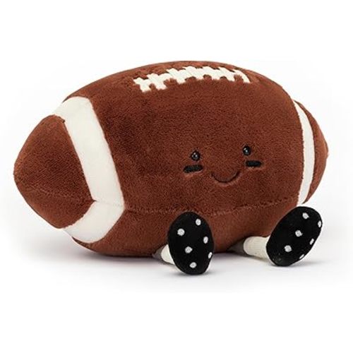 Jellycat Amuseables Football Stuffed Toy, 11 inches - Football Plush Gift for Sports Fans