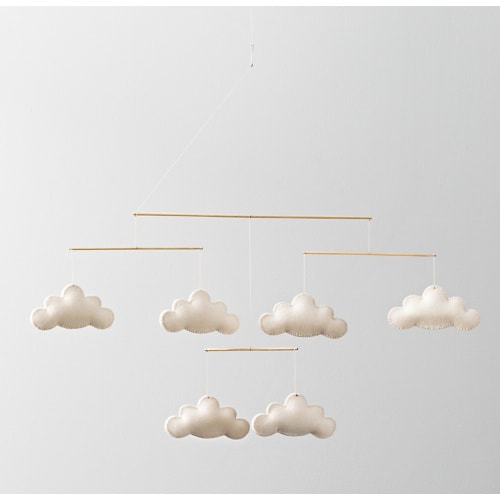 Wool Felt Cloud Mobile