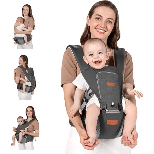 besrey Baby Carrier Front Facing Holder, Summer Hip Seat, Dad Kangaroo Carrier, Toddler Chest Hybrid Wrap Carrier, Mens Ergonomic Body Carrier, Easy Infant Carrier Mesh, Forward Back Soft Carrier