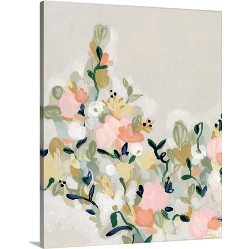 Blushing Blooms II Stretched Canvas Print