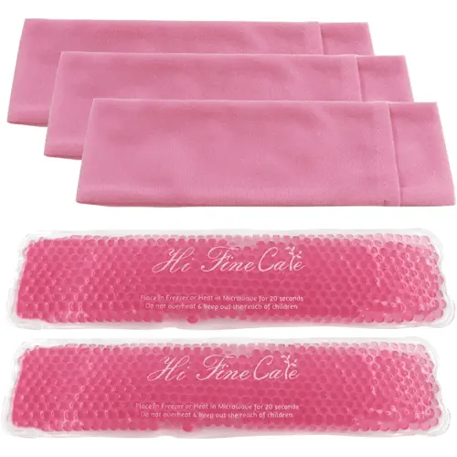 Perineal Cooling Pad, Postpartum Cold Packs for Women After Pregnancy and Delivery, 2 Ice Pack and 3 Cover (# Pink)