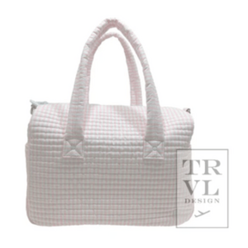 PIMLICO PINK STRIPE QUILTED STROLLER BAG – Southern Sorelle Embroidery Boutique