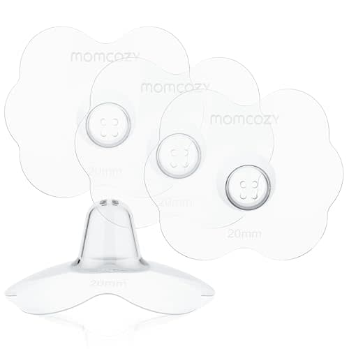 Momcozy NS007 Floral Nipple Shield for Flat or Inverted Nipple, 22mm, 2 P