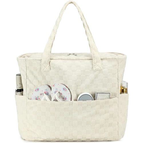 LEDAOU Large Beach Tote Bag for Women