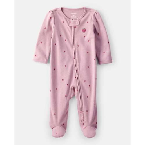 Baby Girl Strawberry Print 100% Cotton Sleep & Play - Pink - Carter's | Carter's